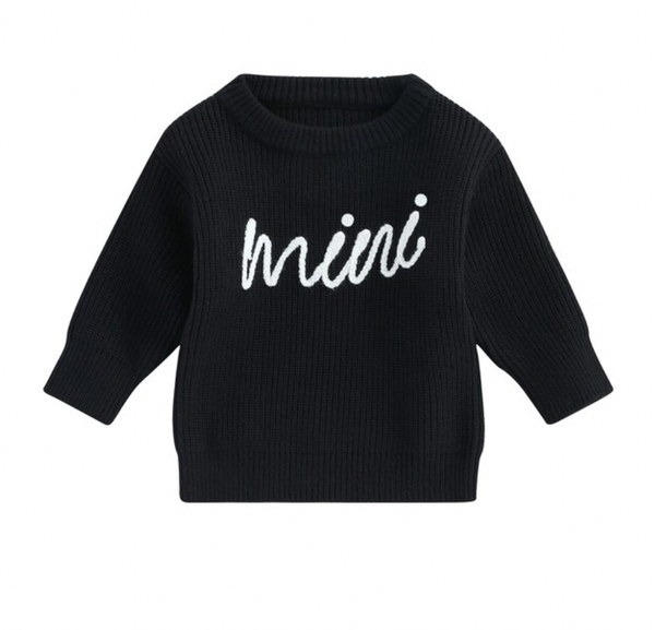 MINI Embroidered Knit Sweaters (4 Colors) - PREORDER