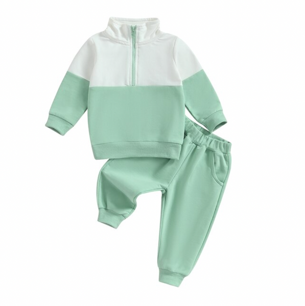 Half Zipper Sweat Outfits (4 Colors) - PREORDER