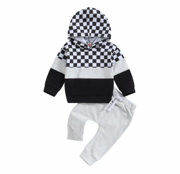 Checkered Three Tone Outfits (2 Colors) - PREORDER