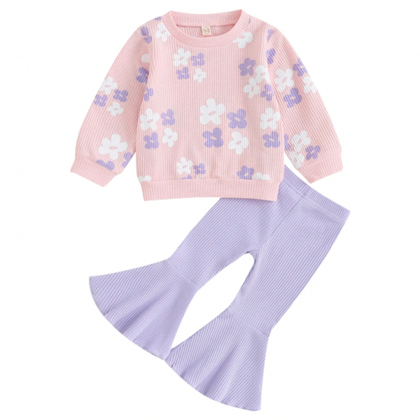 Pastel Floral Waffle Outfit - PREORDER
