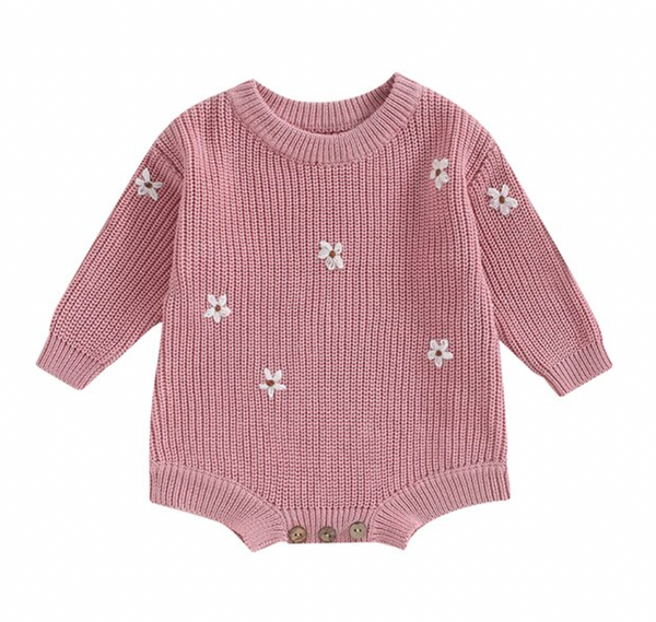 Tabitha Knit Daisy Rompers (19 Colors) - PREORDER