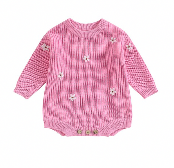 Tabitha Knit Daisy Rompers (19 Colors) - PREORDER