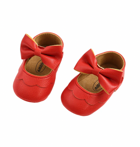Brielle Bow Shoes in Red