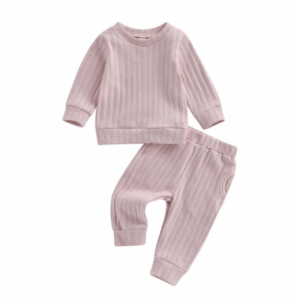 Solid Textured Cotton Outfits (3 Colors) - PREORDER