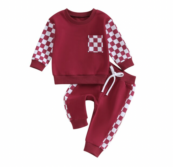 Checkered Jogger Outfits (3 Colors) - PREORDER