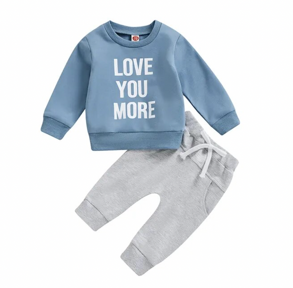 Love You More Jogger Outfits (3 Colors) - PREORDER