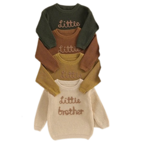 Little Brother Knit Sweaters (4 Colors) - PREORDER