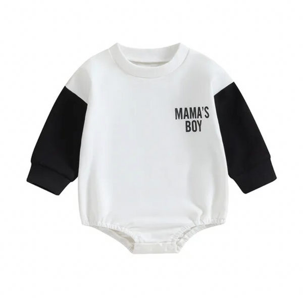 Mamas Boy Two Tone Rompers (2 Colors) - PREORDER