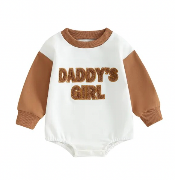 Daddys Girl Patch Rompers (5 Colors) - PREORDER