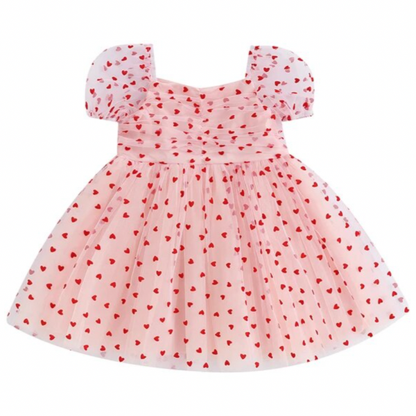 Pink Hearts Princess Tutu Dress - PREORDER