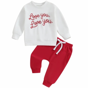 Love You Embroidered Outfit - PREORDER