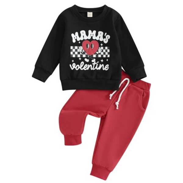 Mamas Valentine Checkered Outfits (2 Colors) - PREORDER