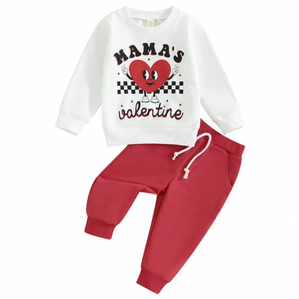 Mamas Valentine Checkered Outfits (2 Colors) - PREORDER