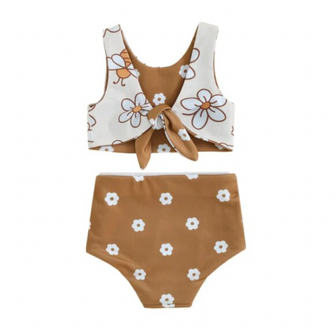 Bumble Bees & Daisies Reversible Swimsuit - PREORDER