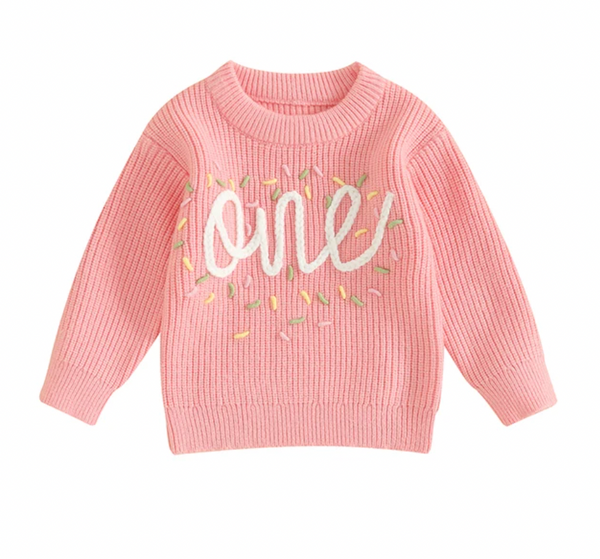 ONE Birthday Sprinkles Knit Sweaters (2 Colors) - PREORDER