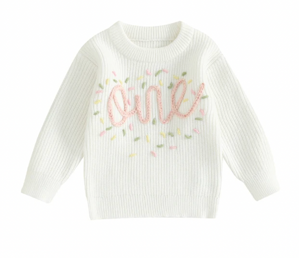 ONE Birthday Sprinkles Knit Sweaters (2 Colors) - PREORDER