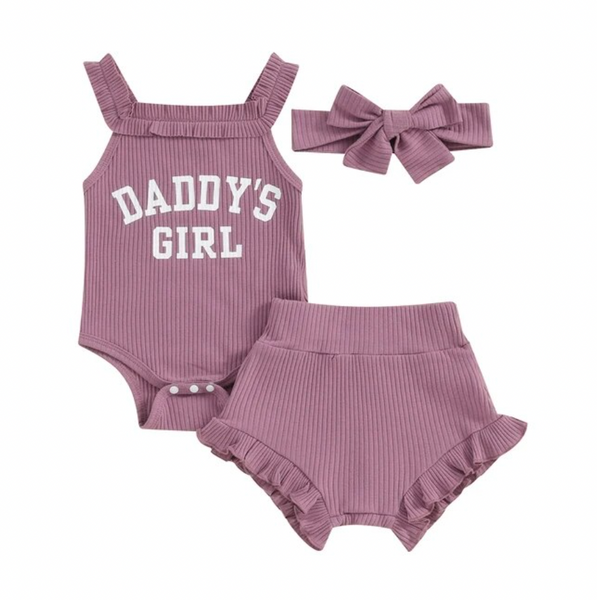 Daddys Girl Ribbed Tank Outfits (2 Colors) - PREORDER