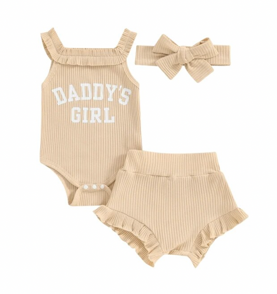 Daddys Girl Ribbed Tank Outfits (2 Colors) - PREORDER