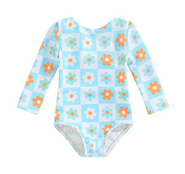 Checkered Daisies Swimsuits (2 Colors) - PREORDER