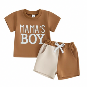Mamas Boy Two Tone Shorts Outfit - PREORDER