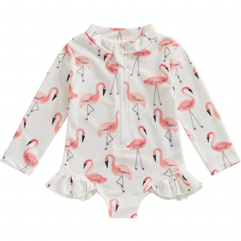 Sassy Pink Flamingos Swimsuit - PREORDER