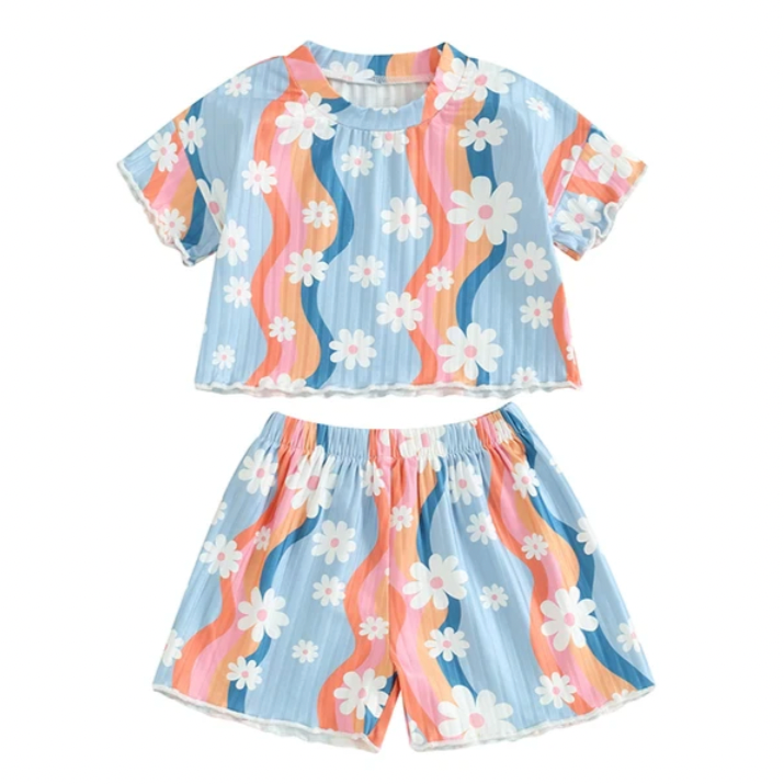 Blue Groovy Daisies Outfit - PREORDER