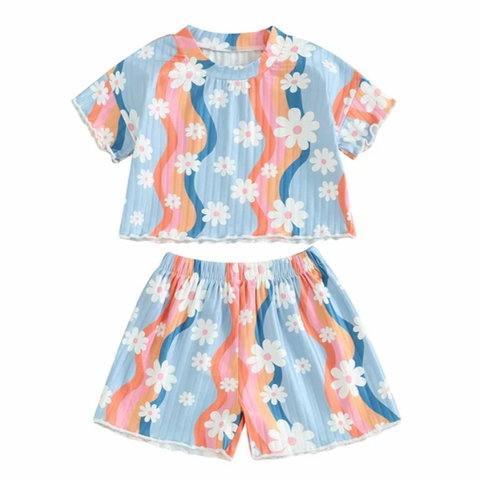 Blue Groovy Daisy Outfit - PREORDER