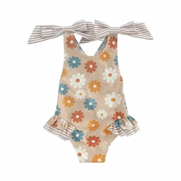 Brown Daisies Swimsuits (2 Styles) - PREORDER