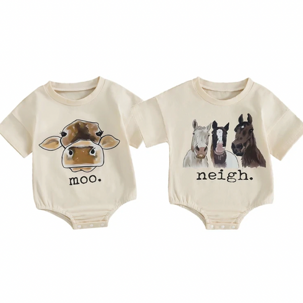 Farm Animals Rompers (2 Styles) - PREORDER
