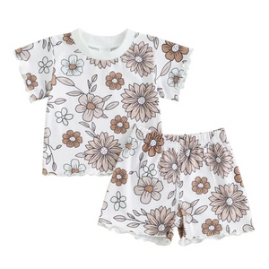 Neutral Floral Outfit - PREORDER