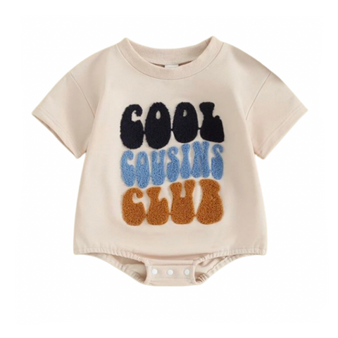 Cool Cousins Club Patch Romper - PREORDER