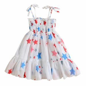 Red & Blue Stars Dress - PREORDER