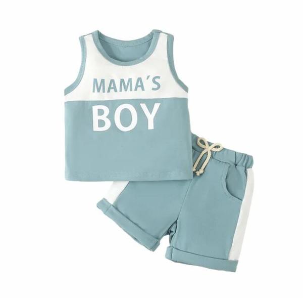 Mamas Boy Two Tone Tank Outfits (3 Colors) - PREORDER