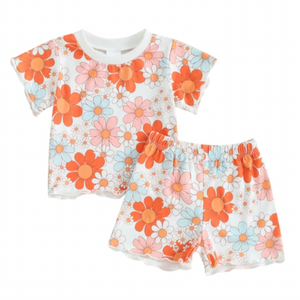 Colorful Daisies Ruffle Outfit - PREORDER