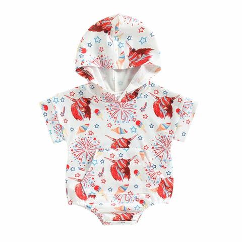 4th of July Bulls + Ice Cream Rompers (2 Styles) - PREORDER