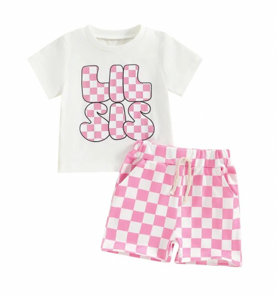 Big & Lil Sis Checkered Matching Outfits (2 Styles) - PREORDER