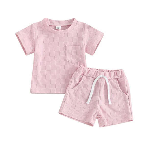 Checkered Textured Outfits (3 Colors) - PREORDER