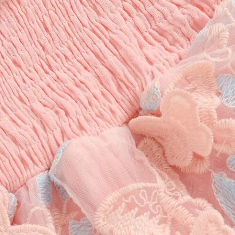 Pink Butterflies Tutu Romper Dress & Bow - PREORDER