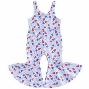 Bomb Pops & Daisies Ribbed Romper - PREORDER
