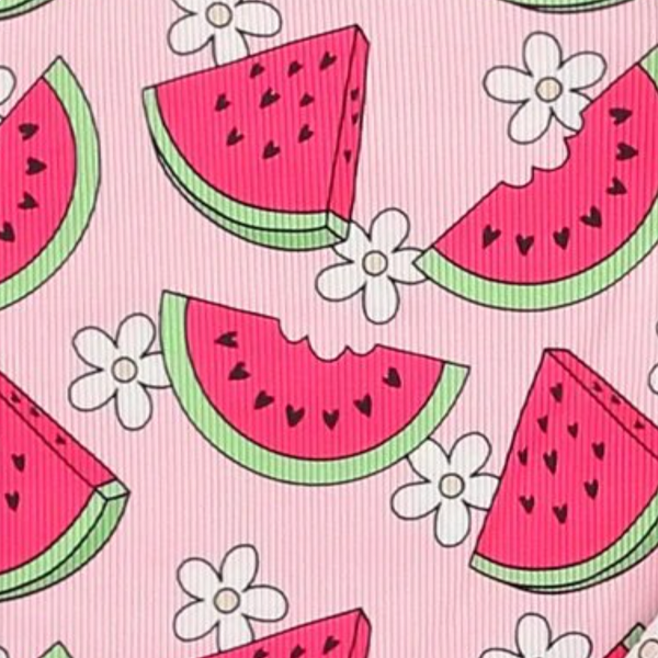 Watermelons & Daisies Ribbed Bells Outfit - PREORDER
