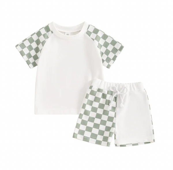 Two Tone Checkered Outfits (3 Colors) - PREORDER