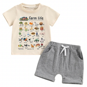 Farm Life Letters Outfit - PREORDER
