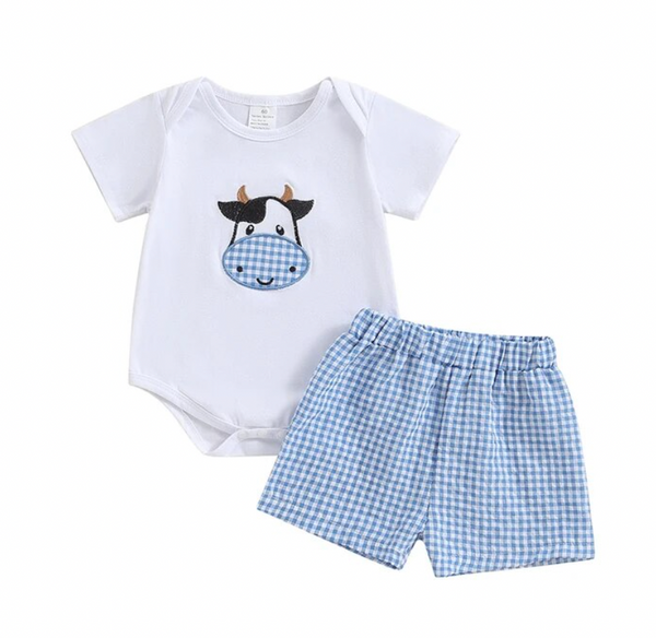 MOOvelous Checkered Matching Outfits & Bow (2 Colors) - PREORDER