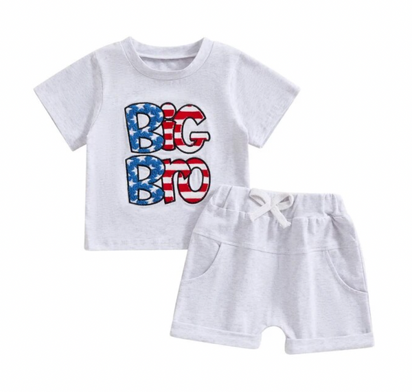 Big Bro & Sis American Flag Matching Outfits (2 Styles) - PREORDER
