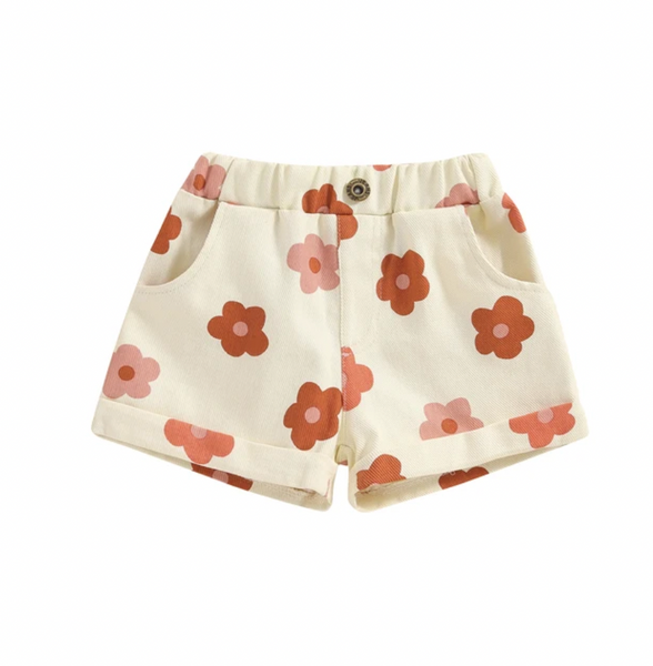 Daisies Denim Shorts (4 Colors) - PREORDER
