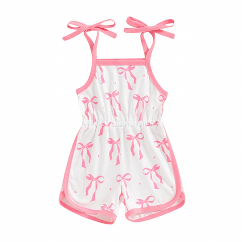 The Perfect Bow Tie Shorts Romper - PREORDER