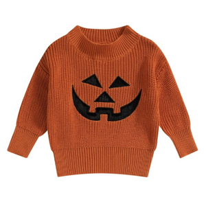Carved Pumpkin Patch Knit Sweaters (2 Colors) - PREORDER