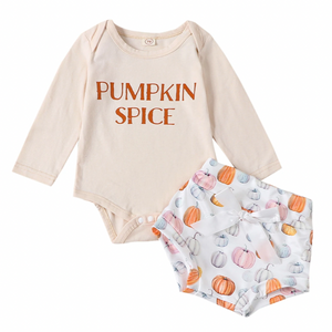 Pretty Pumpkins Spice Bow Outfit - PREORDER