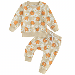 Polka Dot Pumpkins & Daisies Outfit - PREORDER
