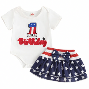 1st Birthday USA Skirt Outfit - PREORDER